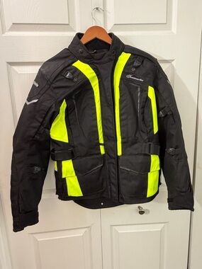Tour Master Transition 5 Womens L Motorcycle jacket Touring  Hi Vis coat size L